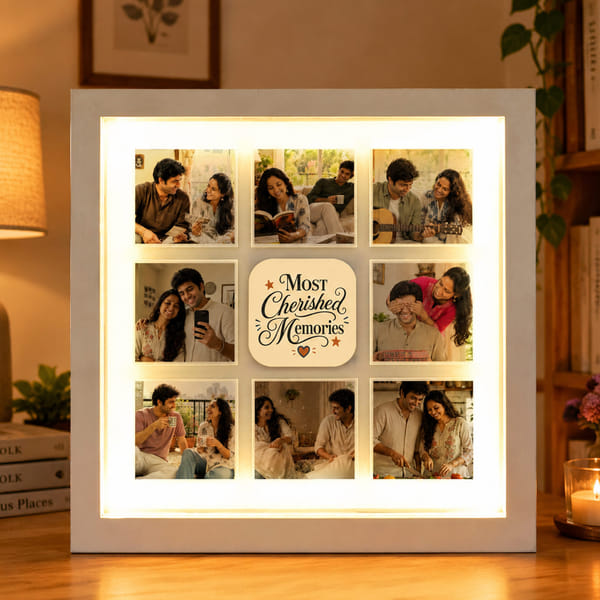 Personalized Cherished Memories LED Frame For Rakhi