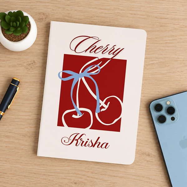 Personalized Cherry Notebook