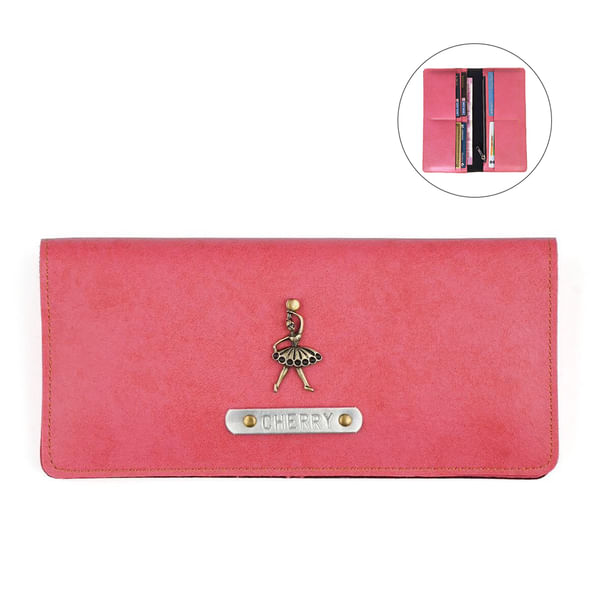 Personalized Chick PU Leather Womens Wallet - Pink