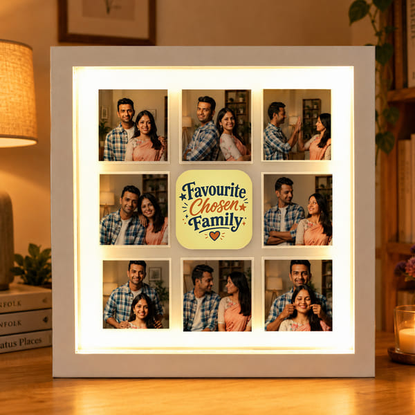 Personalized Chosen Family LED Frame For Rakhi