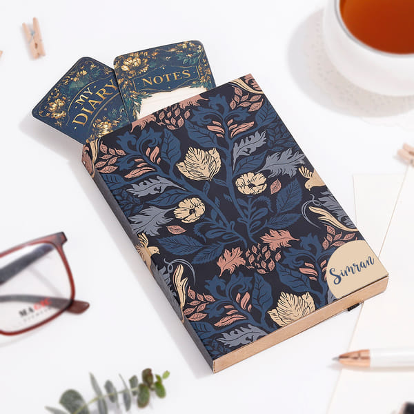 Personalized Classic Floral Notebook