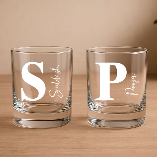 Personalized Classic Whiskey Glass - Set of 2
