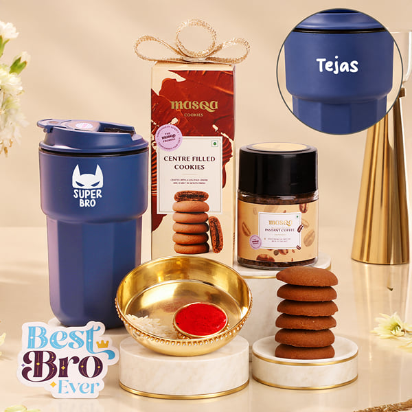 Personalized Coffee & Cookies Bhai Dooj Gift Hamper