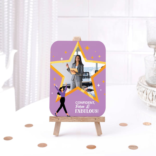 Personalized Confident And Fierce Photo Frame For Her