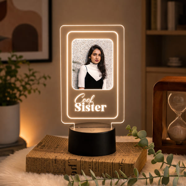 Personalized Cool Sister LED  Photo Lamp For Rakhi