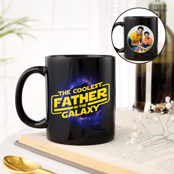 Personalized Coolest Father in the Galaxy Mug