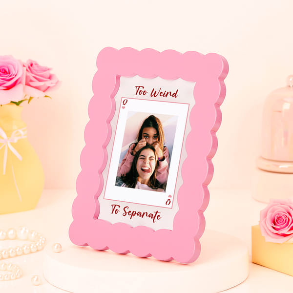 Personalized Crazy Friendship Scalloped Frame
