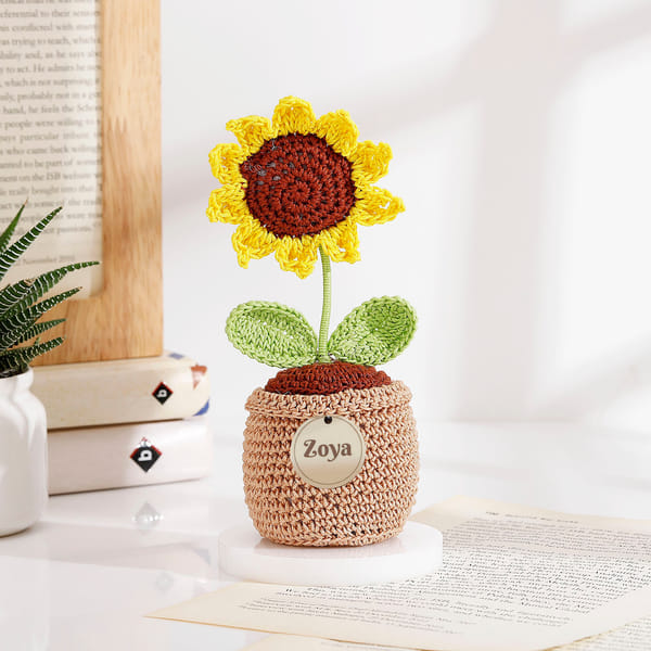 Personalized Crochet Sunflower