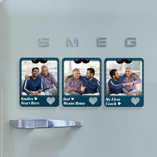 Personalized Cute Father's Day Fridge Magnets Set