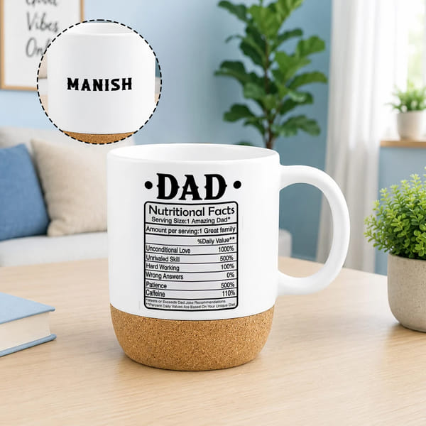 Personalized Dad Nutritional Facts Mug for Father's Day