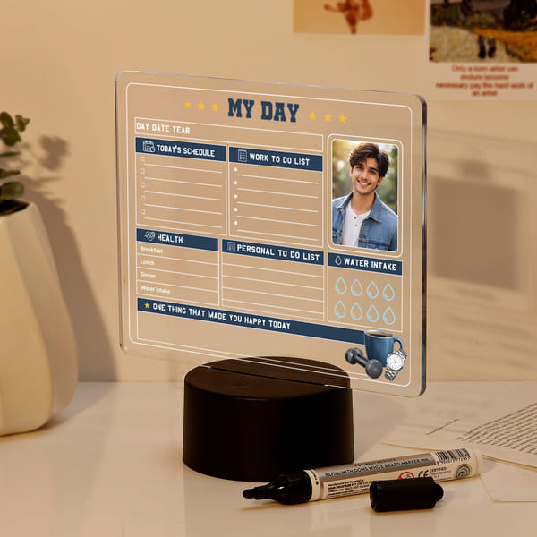 Personalized Daily Planner LED Lamp for Raksha Bandhan