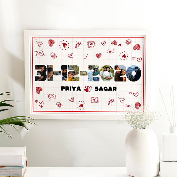 First Date Photo Frame Buy/Send Personalized Date And Memories Photo Frame Online | IGP ...
