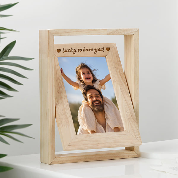 Personalized Daughter Love Rotating Photo Frame