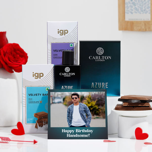 Personalized Delightful Indulgence Birthday Hamper For Him