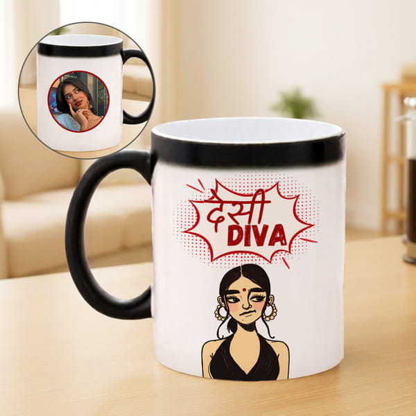 Personalized Desi Diva Magic Coffee Mug For Rakhi