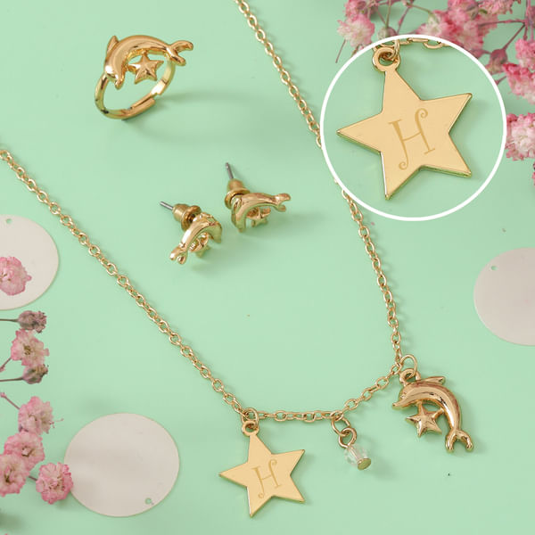 Personalized Dolphin Girls Jewellery Set