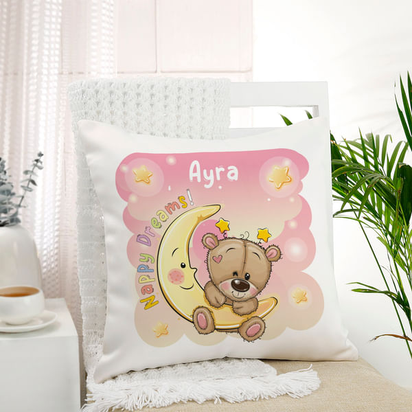 Personalized Dreamy Teddy Bear Cushion