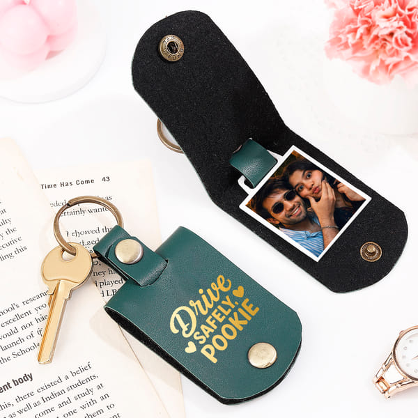 Personalized Drive Safe Photo Keychain