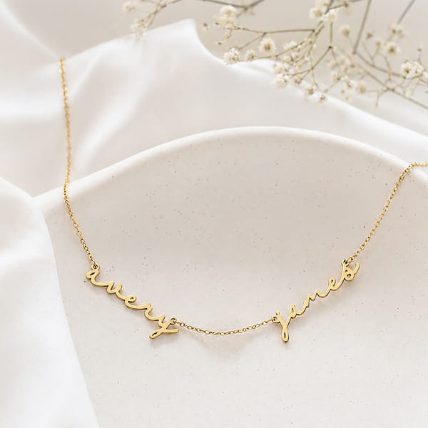 Personalized Dual Name Pendant for Mom