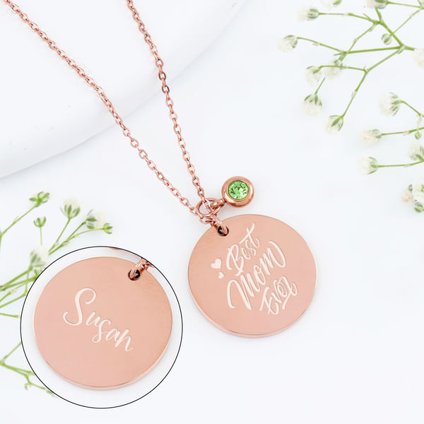 Personalized Enchanted Mom's Gem Pendant