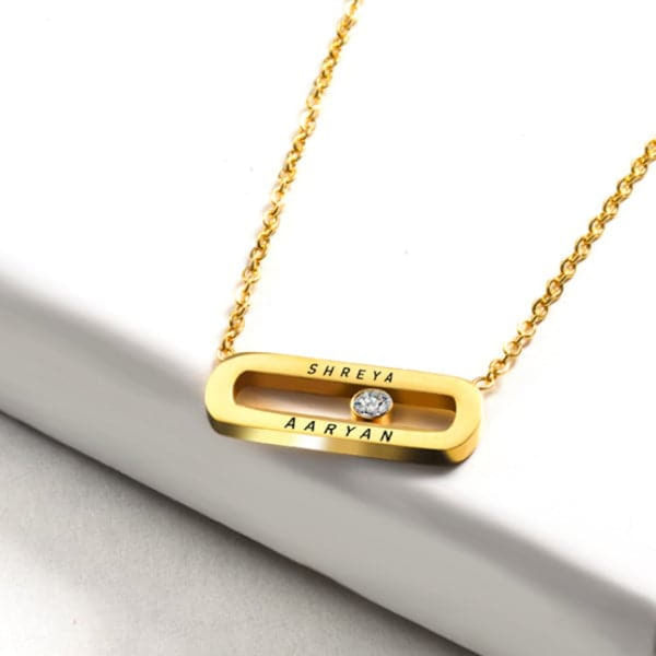 Personalized Eternal Zirconia Pendant Necklace