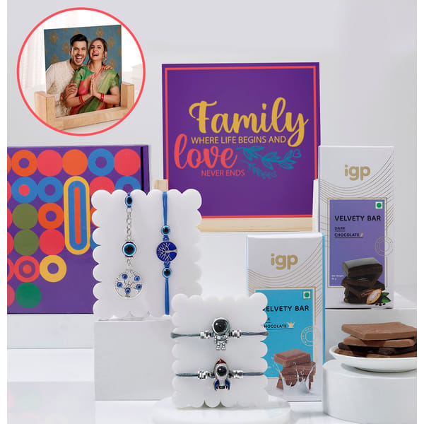 Personalized Family Celebration Rakhi Hamper