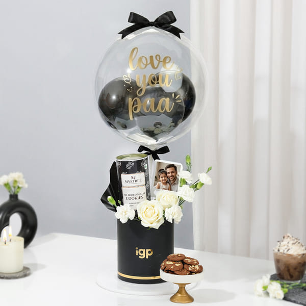 Personalized Father's Day Balloon and Sweet Treats Box