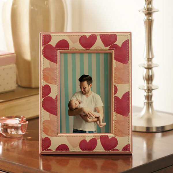 Personalized Father's Day Heart Photo Frame