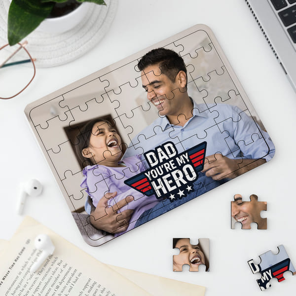 Personalized Father's Day Wooden Puzzle Set