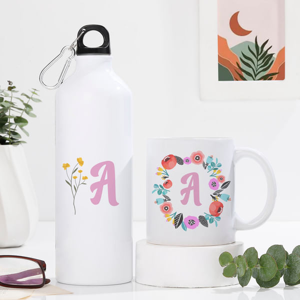 Personalized Floral Hydration Gift Combo