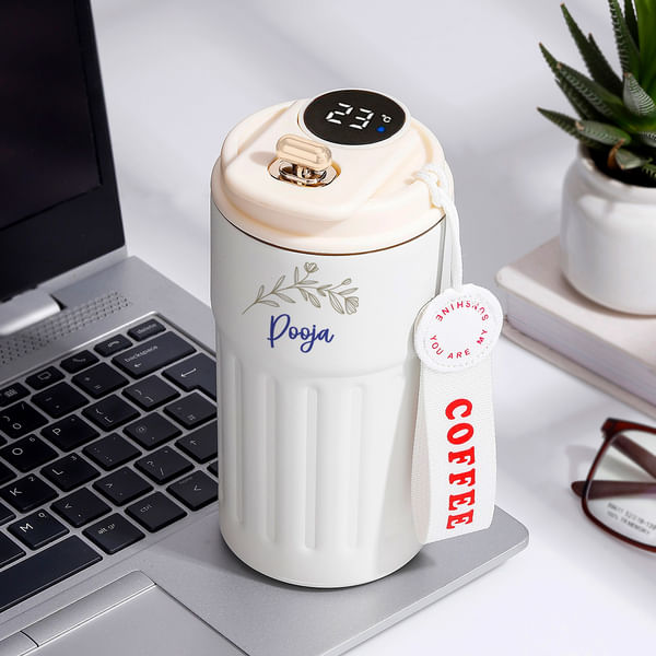 Personalized Floral Temperature Tumbler