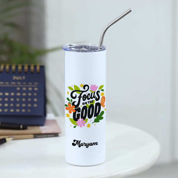Personalized Focus On Good Valentine's Day Sipper