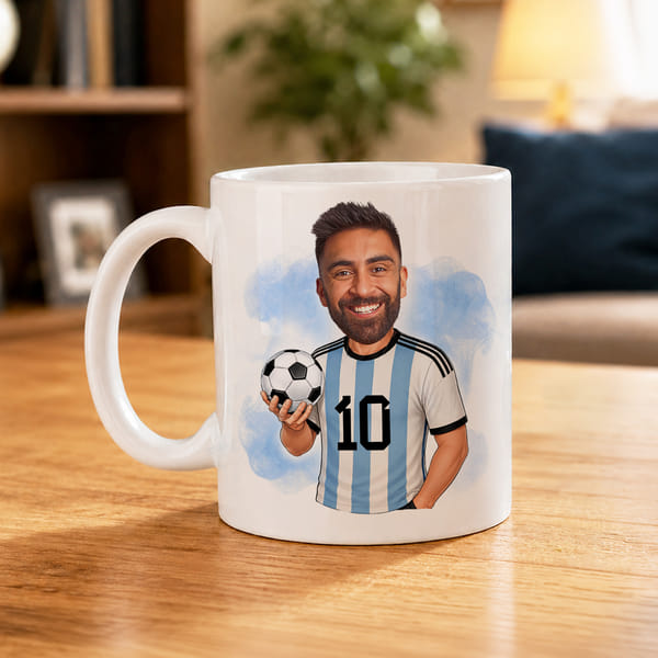 Personalized Foootbal Player Coffee Mug