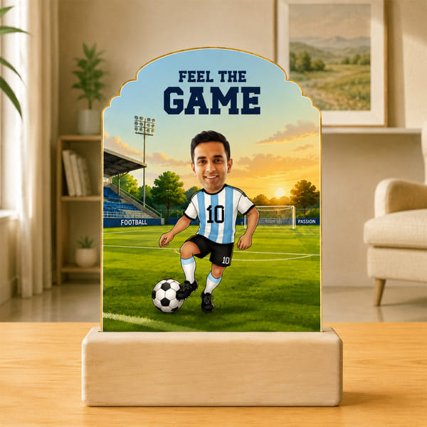 Personalized  Football Player Stand Cerificate