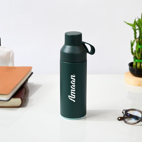 Personalized Forest Green Thermal Ocean Bottle