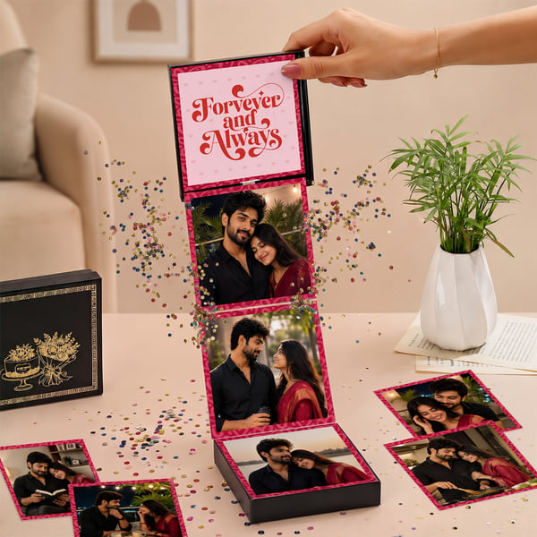 Personalized Forever and Always Photo Pop-Up Box