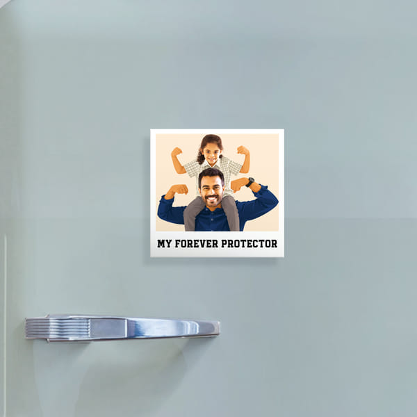 Personalized Forever Protector Dad Fridge Magnets