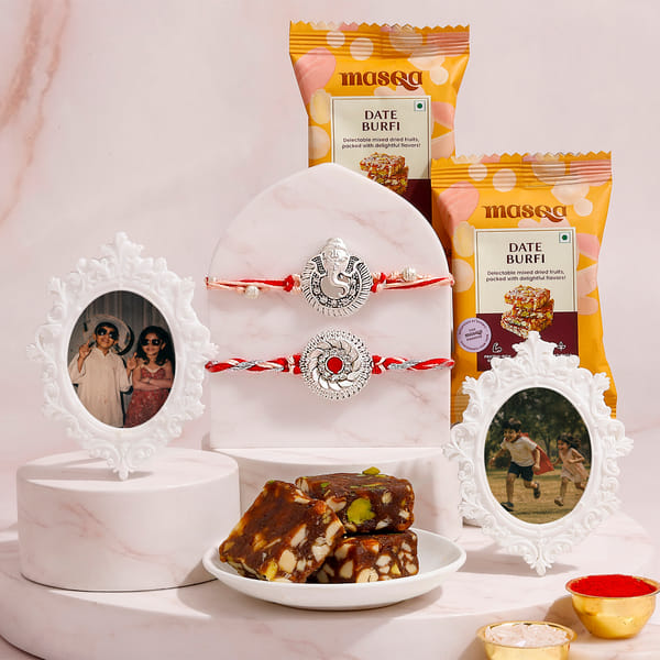 Personalized Fridge Magnet Rakhi Gift Hamper