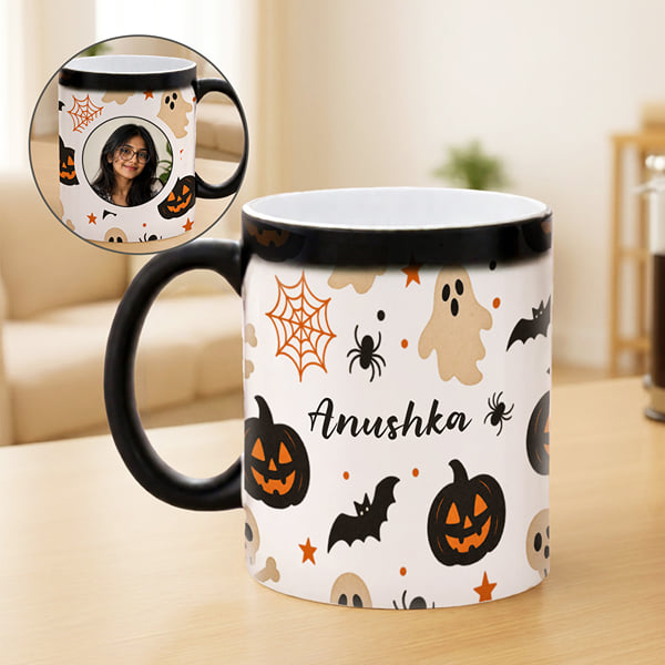 Personalized Ghosts and Pumpkins Halloween Mug