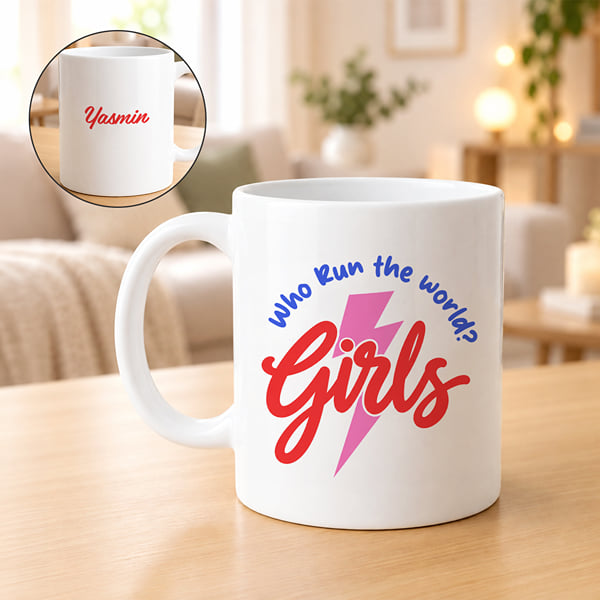 Personalized Girls Run The World Coffee Mug