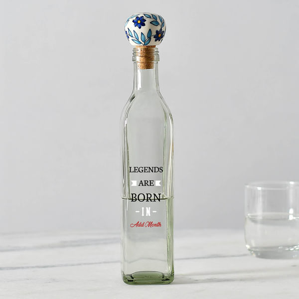 Personalized Glass Bottle for Birthday