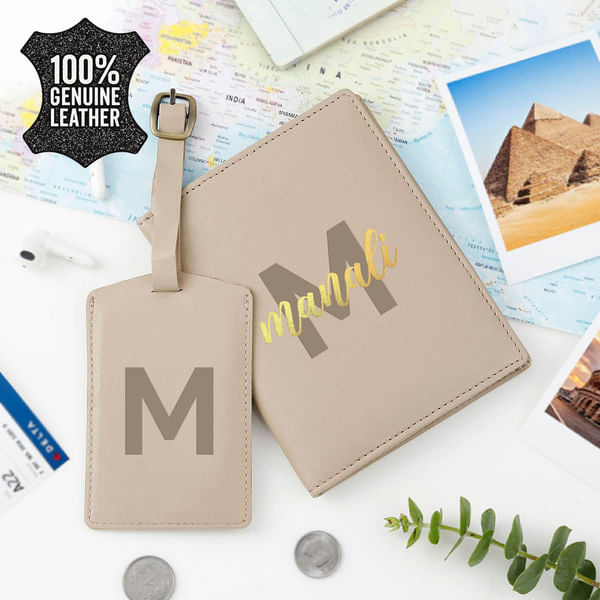 Personalized Globetrotter's Accessory Combo - Grey