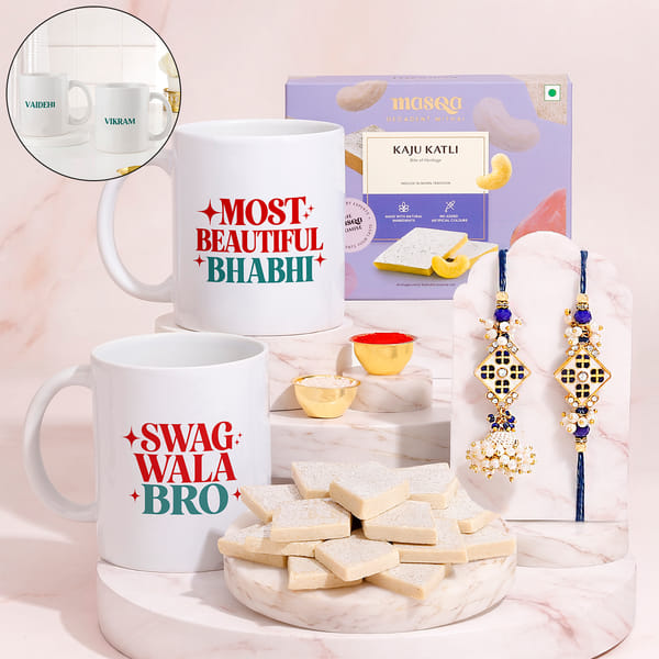 Personalized Graceful Bonds Rakhi Hamper