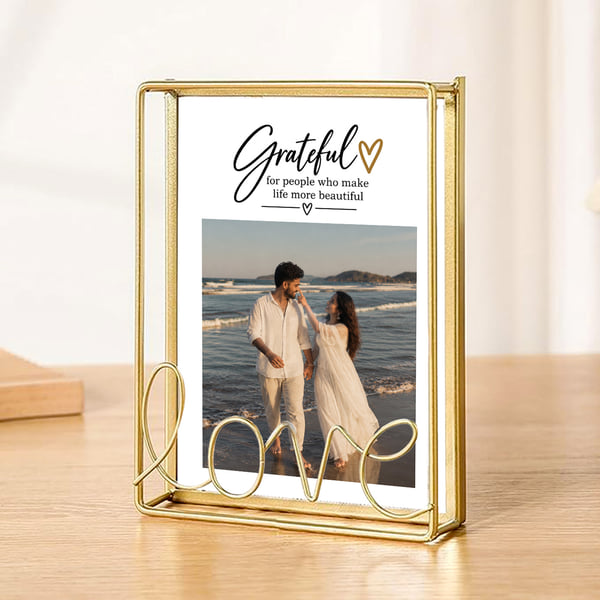 Personalized Gratitude Love Metal Gold Frame