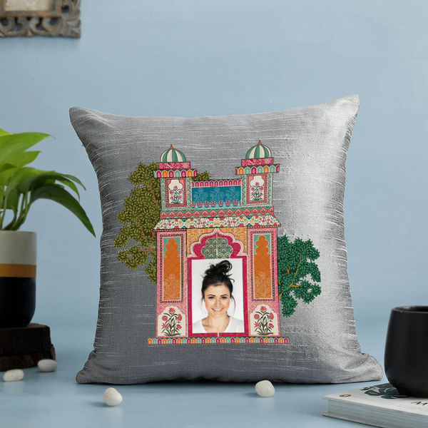 Personalized Grey Cushion Cover