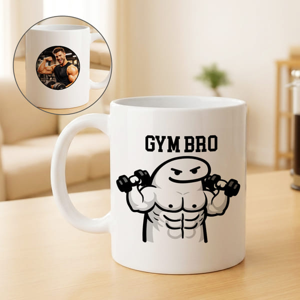 Personalized Gym Bro Mug for Fitness Enthusiasts