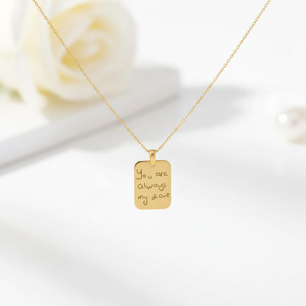 Personalized Handwritten Note Necklace