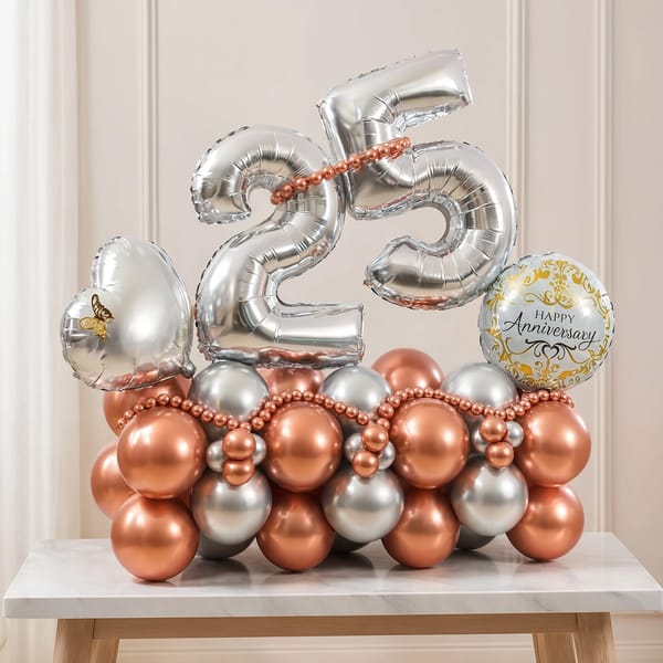 Personalized Happy Anniversary Balloon Arrangement