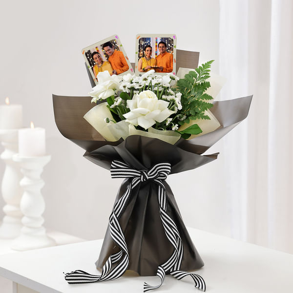 Personalized Happy Anniversary Fridge Magnet Bouquet