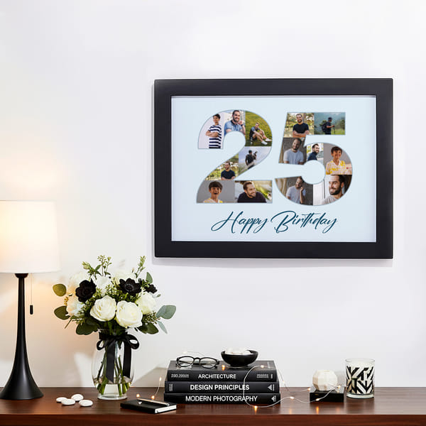 Personalized Happy Birthday Photo Collage Wall Frame
